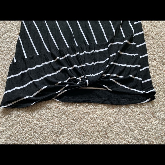 Great used condition black shirt with white stripes - Picture 2 of 3